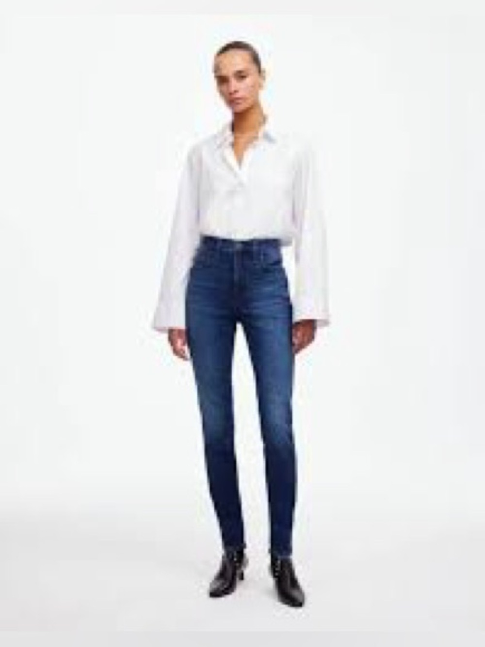 Madewell High-Rise Skinny Jeans in Deep Indigo EUC size 25